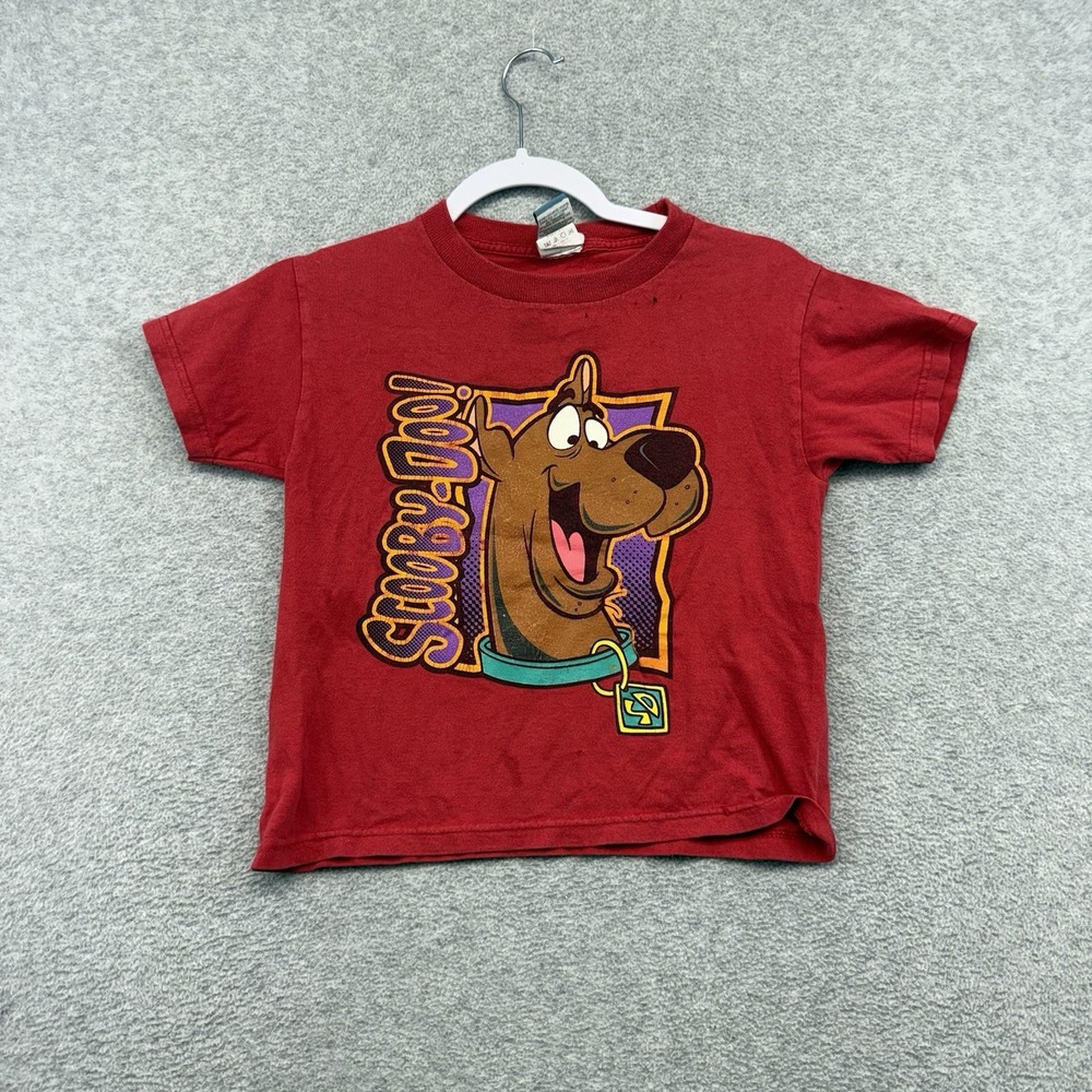 vintage 90s 1998 scooby doo shirt boys size small/ 7 cartoon network rare red